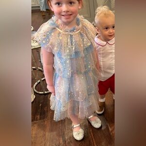 Lola + The Boys Rainbow Layered Star Dress Size 6/7
